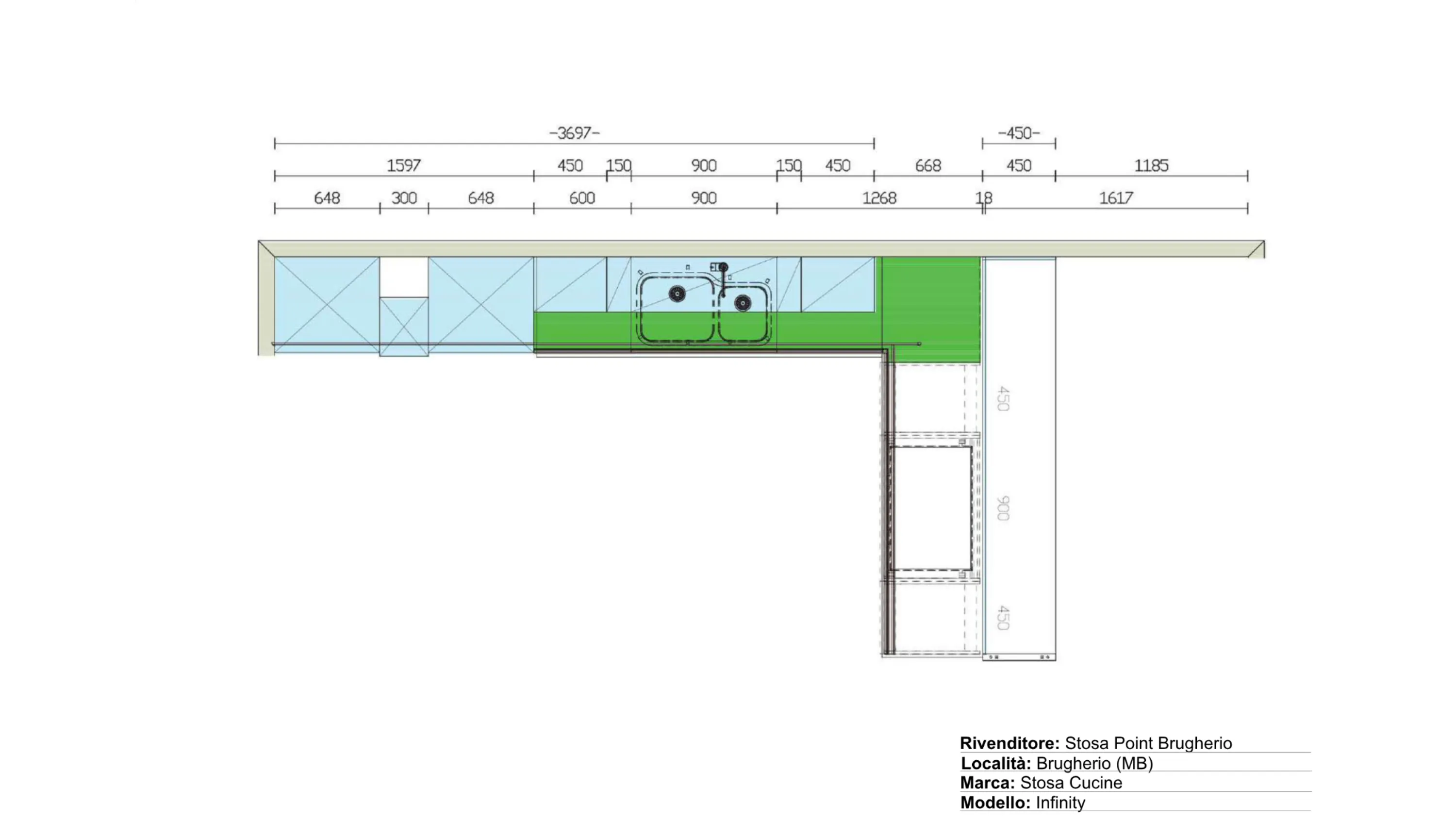 Scheda informativa del prodotto: Stosa Cucine INFINITY Rovere Nodato